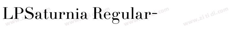 LPSaturnia Regular字体转换